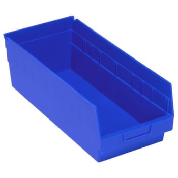 Quantum Storage Systems® Store-More Blue Shelf Bin 17-7/8 X 8-3/8 X 6 In Package Of 10