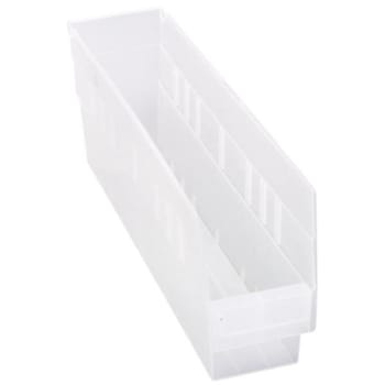 Image for Quantum Storage Systems® Store-More Clear Shelf Bin 17-7/8 X 4-1/8 X 6 In Package Of 20 from HD Supply