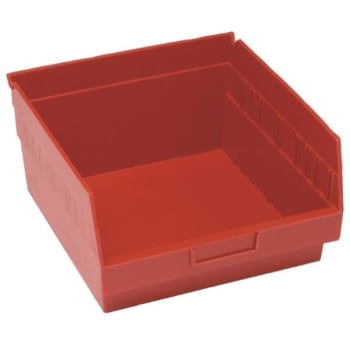 Quantum Storage Systems® Store-More Red Shelf Bin 11-5/8 X 11-1/8 X 6 In Package Of 8
