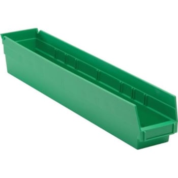 Image for Quantum Storage Systems® Economy Green Shelf Bin 23-5/8 X 4-1/8 X 4 In Package Of 16 from HD Supply