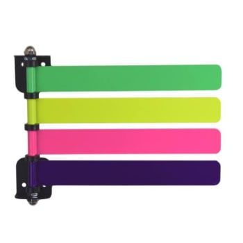Omnimed High Visibility Neon 4 Flag System, 8w, Neon Green/Yellow/Pink/Purple