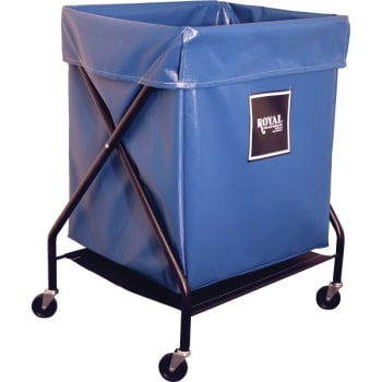 Image for Royal Basket Trucks 8 Bushel Folding X-Frame Cart, Blue Vinyl Bag from HD Supply