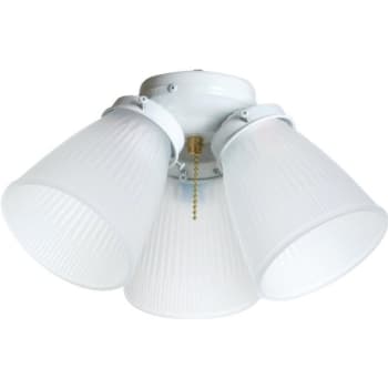 Sigma Led Three-Light Ceiling Fan Light Kit Tulip White