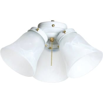 Image for Sigma LED Three-Light Ceiling Fan Light Kit Alabaster White from HD Supply