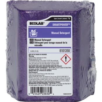Ecolab® Smartpower Solid Manual Warewash Detergent 2 Lb, Case Of 3