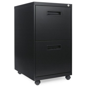 Image for Alera® Two-Drawer Metal Pedestal File, 14 7/8w x 19-1/8d x 27-3/4h, Black from HD Supply