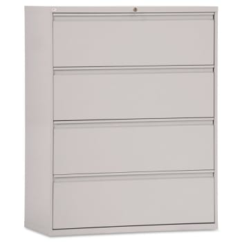 Image for Alera® Four-Drawer Lateral File Cabinet, 42w x 19-1/4d x 53-1/4h, Light Gray from HD Supply