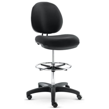 Image for Alera® Interval Series Swivel Task Stool, PVC-Free Faux Leather, Black from HD Supply
