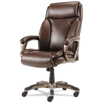 Image for Alera® Veon Series Executive HighBack Leather Chair, Coil Spring, Brown from HD Supply