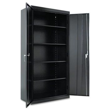Alera® Assembled 72" High Storage Cabinet, W/adjustable Shelves, 36"x18", Black
