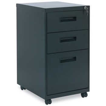 Image for Alera® Three-Drawer Metal Pedestal File, 14 7/8w x 19-1/8d x 27-3/4h, Black from HD Supply
