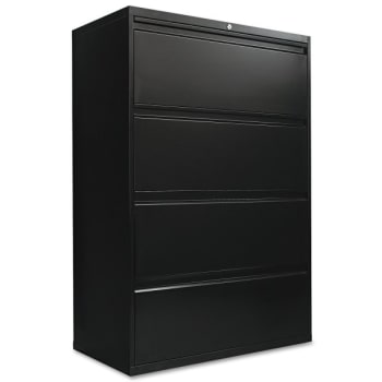 Image for Alera® Four-Drawer Lateral File Cabinet, 36w x 19-1/4d x 53-1/4h, Black from HD Supply