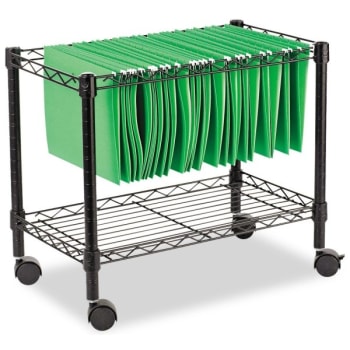 Image for Alera® Single-Tier Rolling File Cart, 24w x 14d x 21h, Black from HD Supply
