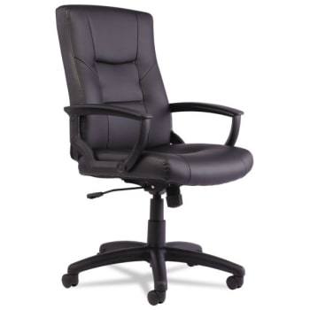 Alera® Yr Series Executive High-Back Swivel/tilt Leather Chair, Black