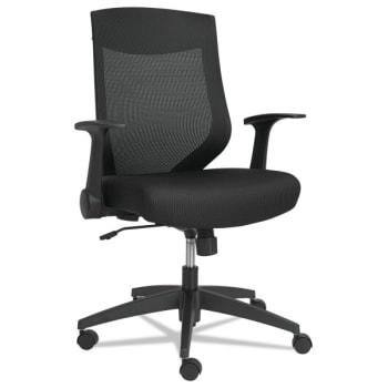 Alera® EB-K Series Synchro Mid-Back Mesh Chair, Black/Black Frame