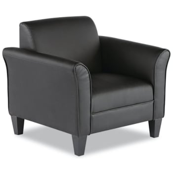 Image for Alera® Reception Lounge Series Club Chair, Black/Black Leather from HD Supply