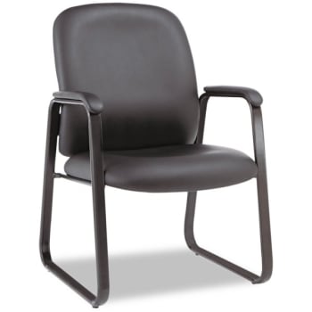 Image for Alera® Genaro Series Guest Chair, Black Leather, Sled Base from HD Supply