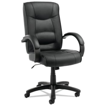 Image for Alera® Strada Series High-Back Swivel/tilt Chair, Black Top-Grain Leather from HD Supply
