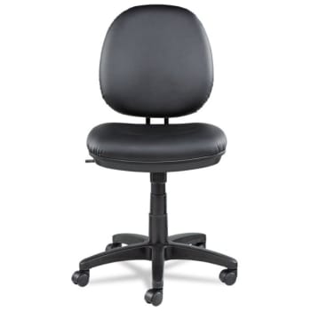 Alera® Interval Series Swivel/Tilt Task Chair, Leather, Black