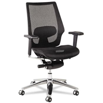 Image for Alera® K8 Series Ergonomic Multifunction Mesh Chair, Aluminum Base/Frame, Black from HD Supply