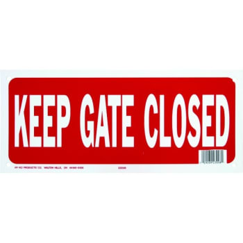 Image for Hy-Ko "keep Gate Closed" Pool Sign, Polyethylene, 14 X 6" from HD Supply