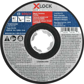 Bosch X-Lock Arbor Type 1a 60 Grit Fast Metal/Stainless Cutting Abrasive Wheel