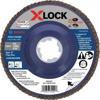Bosch 4-1/2 In. X-Lock Arbor Type 27 80 Grit Flap Disc