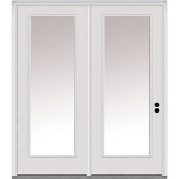 National Door Primed Steel Patio Door Full Lite Clear Glass, 4-9/16-in Frame, Lh