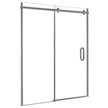 Image for Foremost Marina 60 In X 76 In Frameless Roller Shower Door, Brushed Nickel from HD Supply