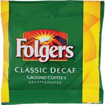 Folgers Classic Decaf Ground Coffee Packet .9 Ounce, Case Of 36