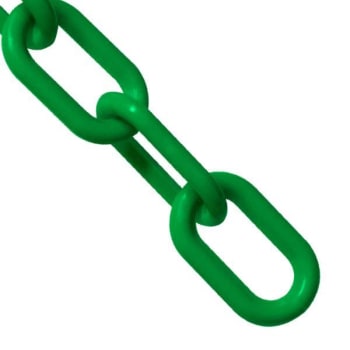 Image for Mr. Chain 2 Inch X 25 Ft. Green Heavy Duty Plastic Barrier Chain from HD Supply