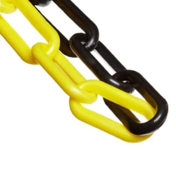 Image for Mr. Chain 2 Inch X 100 Ft Alternating Yellow/Black Heavy Duty Barrier Chain from HD Supply