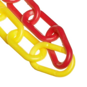 Image for Mr. Chain 2 Inch X100 Ft Alternating Yellow/red Heavy Duty Plastic Barrier Chain from HD Supply