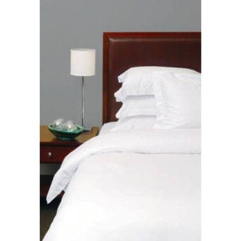 Image for 1888 Mills® Lotus T-250 Egyptian Flat Sheet, Full, Plain White, Case Of 24 from HD Supply