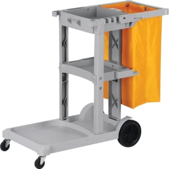 Image for Generic Commercial Housekeeping Janitor Cart w/ 25 Gallon Vinyl Bag (Yellow) from HD Supply