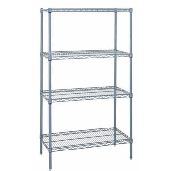 Image for Quantum Storage Systems® 4-Shelf Starter Kit Gray Epoxy Wire Shelving 24x42x74 Inch from HD Supply