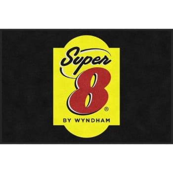 Image for M+A Matting Super 8 Classic Impressions Hd Logo Carpeted Entrance Mat, 4' X 6' from HD Supply