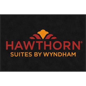 M+A Matting 4 x 6 ft. Hawthorn Suites HD Logo Carpeted Mat