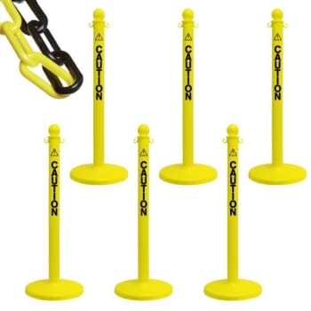 Image for Mr. Chain Caution Label Stanchion Kit from HD Supply