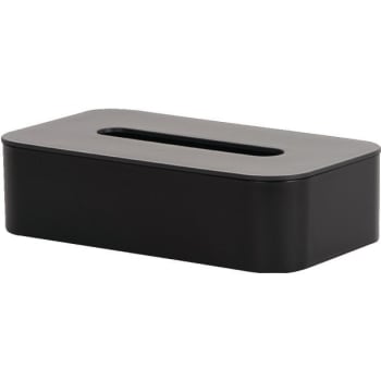 Image for Hapco Contempo Flat Tissue Box Cover, Removable Top, Gloss Black, Package Of 12 from HD Supply
