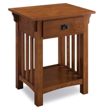 Image for Leick Home Mission Impeccable One Drawer Nightstand With Shelf,Medium Oak from HD Supply