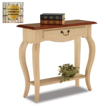Image for Leick Home One Drawer Console Table With Shelf,ivory And Brown Cherry from HD Supply