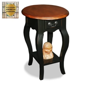 Image for Leick Home Oval Side Table-Brown Cherry from HD Supply