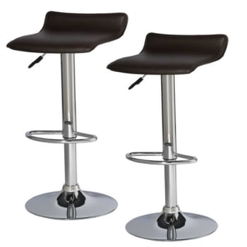 Image for Leick Home Deep Brown Adjustable Swivel Stool Package Of 2 from HD Supply