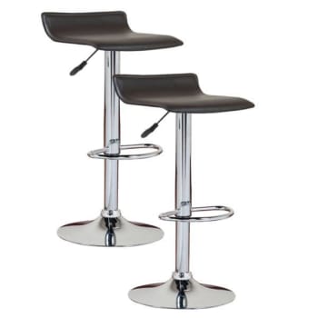 Leick Home Black Adjustable Swivel Stool Package Of 2
