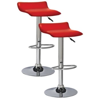 Image for Leick Home Red Adjustable Swivel Stool Package Of 2 from HD Supply