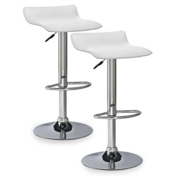 Image for Leick Home White Adjustable Height Swivel Stool Package Of 2 from HD Supply