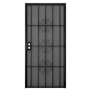Image for Unique Home Designs 32 In. X 80 In. Del Flor Black Surface Steel Security Door from HD Supply