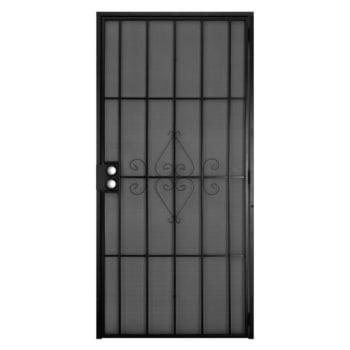 Unique Home Designs 32 In. X 80 In. Su Casa Black Surface Steel Security Door