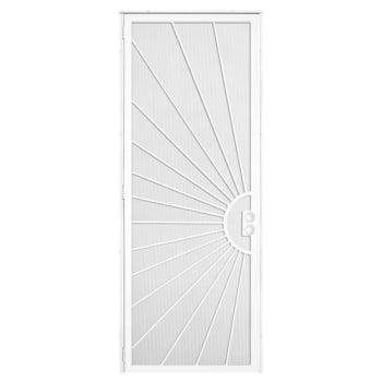 Image for Unique Home Designs 36 In. X 96 In. Solana White Mount Right Steel Security Door from HD Supply